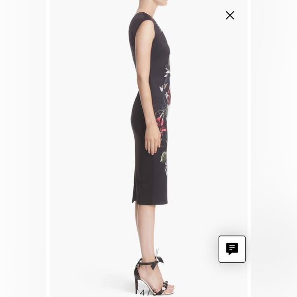 Ted Baker 'Bejewelled Shadows' Print Front Body-Con Dress - Picture 8 of 12